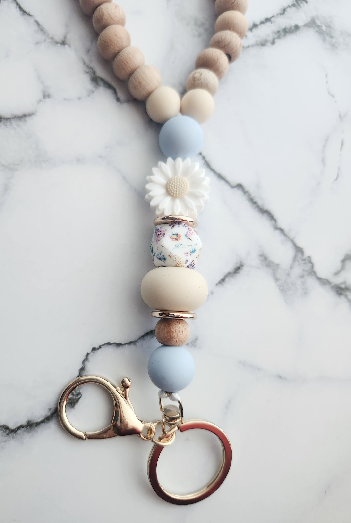Daisy Floral Lanyard