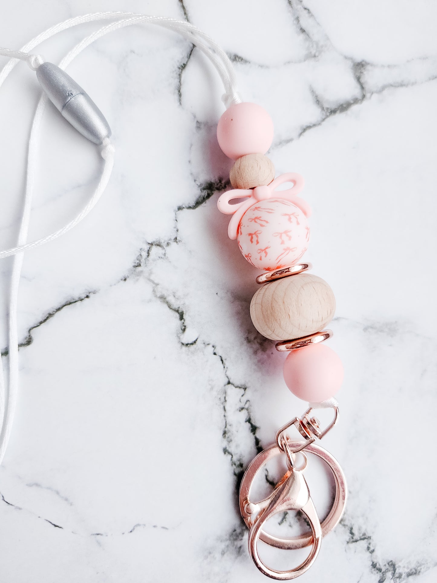 Pink Bow Lanyard