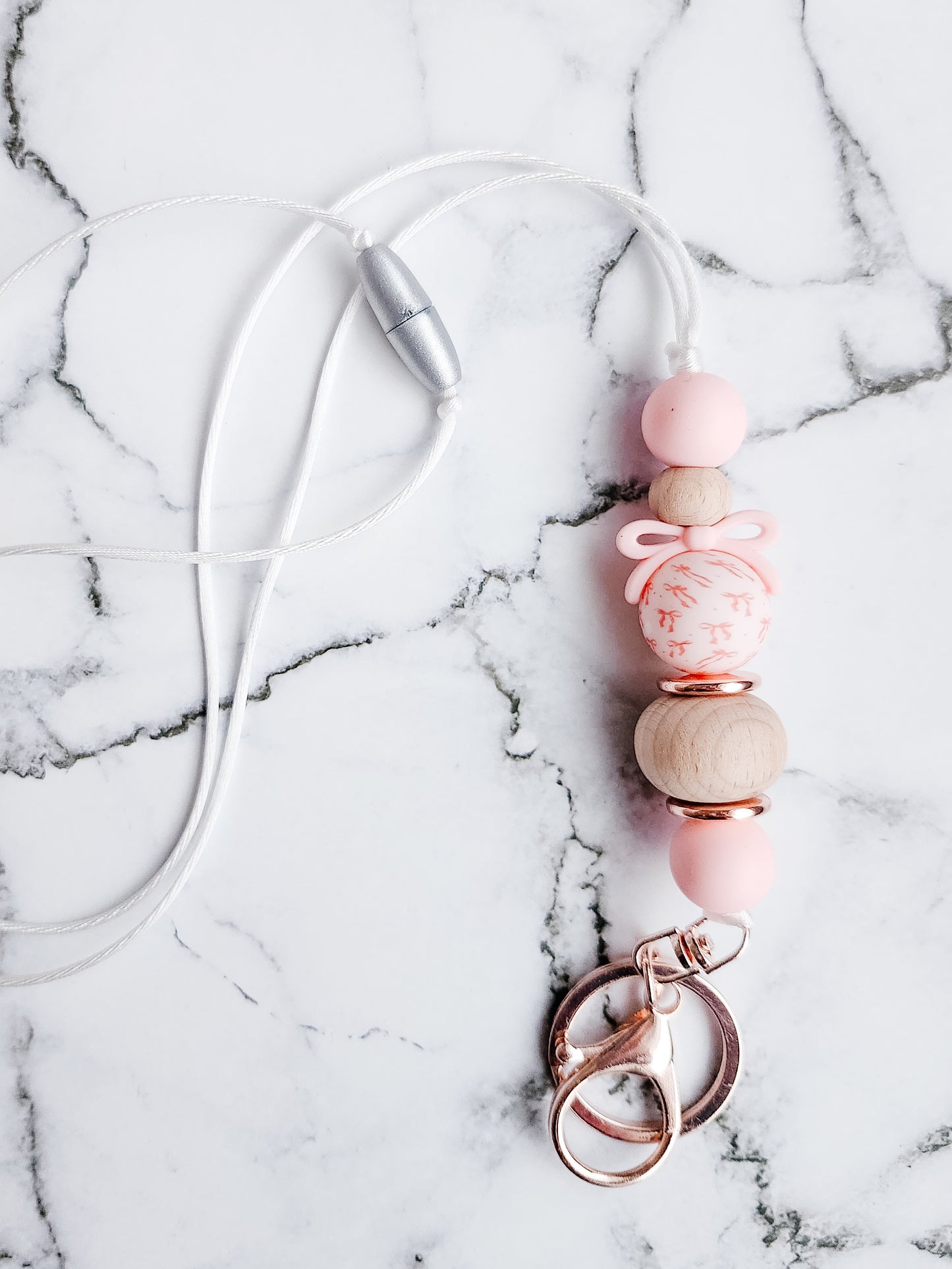 Pink Bow Lanyard